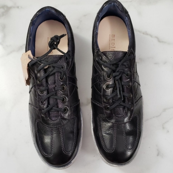 Bed Stu Muller Sneakers Navy Rustic  Leather Factory Distressed Low Top - Picture 6 of 8